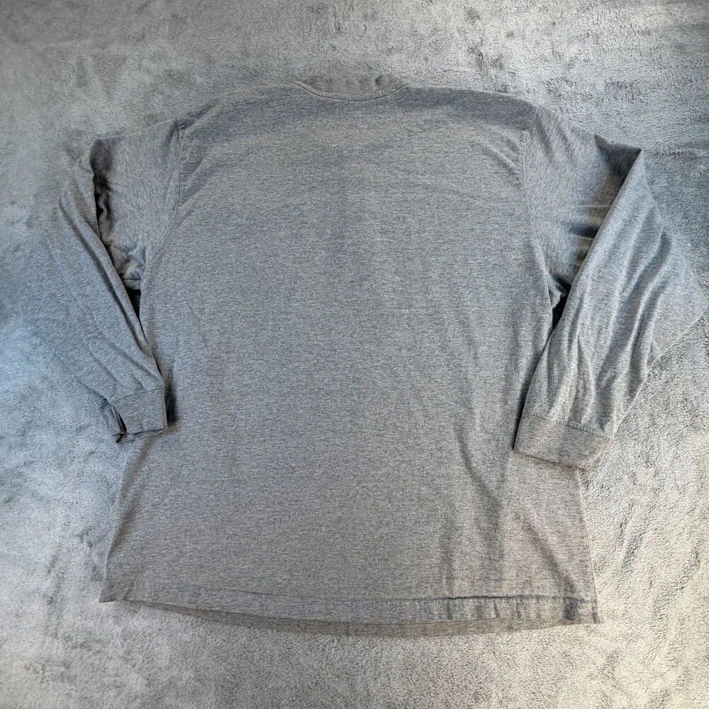 Carhartt Henley Shirt Men’s XL Gray Long Sleeve Pocket Workwear
